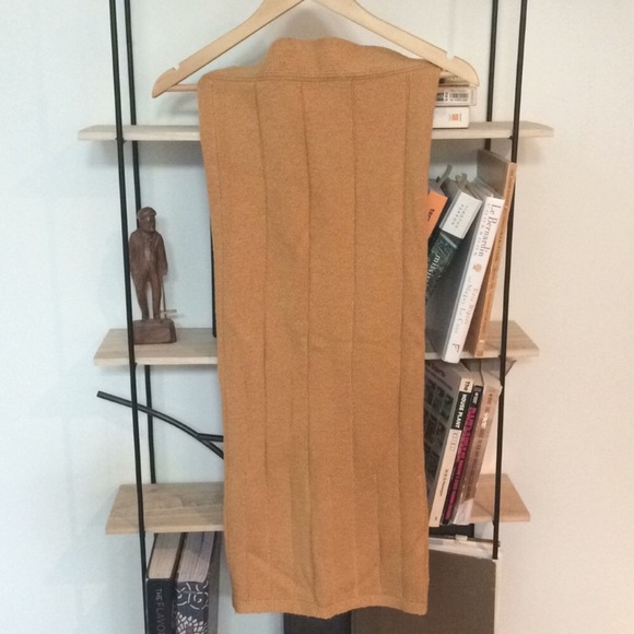 NWT chunky camel knit midi skirt - Picture 2 of 4